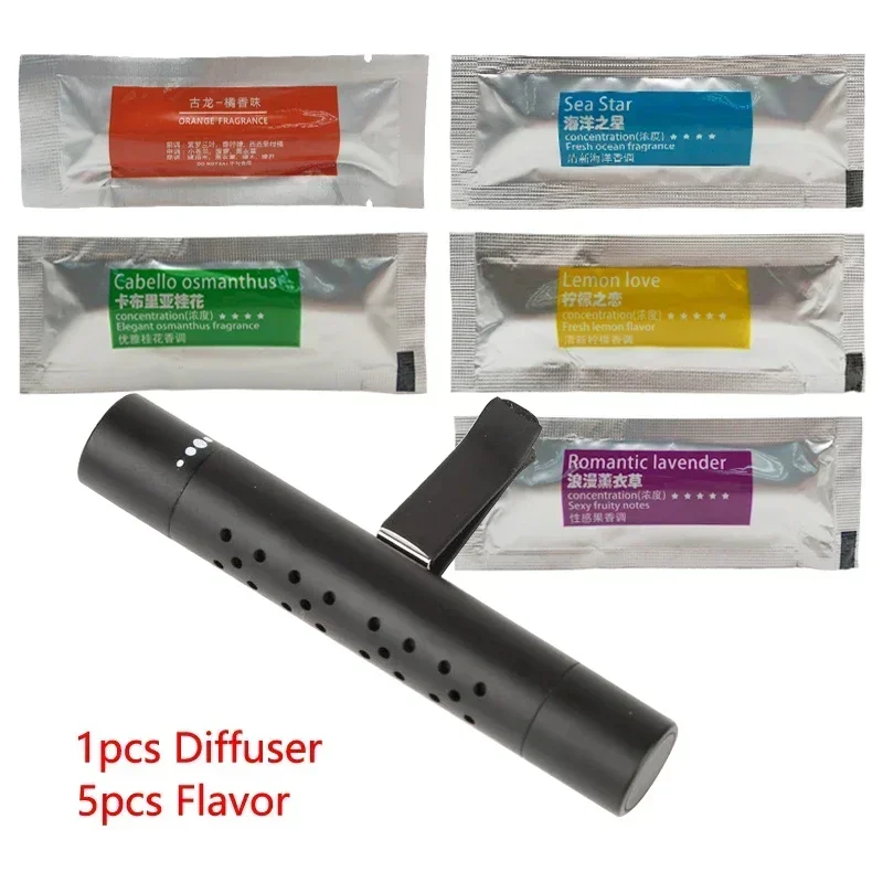 Автомобильный вентиляционный зажим для аромата, креативный автодиффузор, твердые духи, декоративные аксессуары, несколько ароматизаторов и цветов, автомобильный освежитель воздуха
