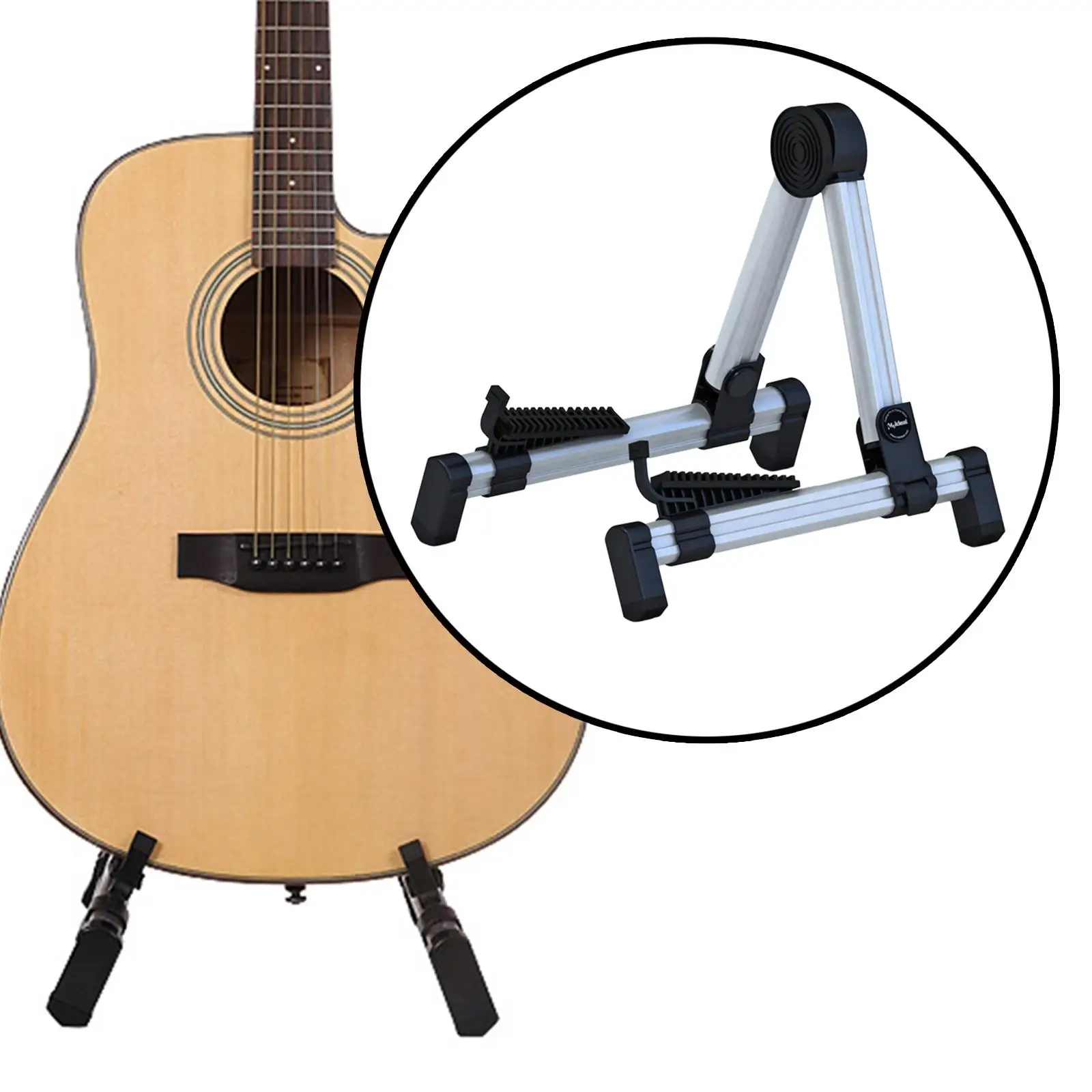 Guitar Foldable Stand A-Frame Aluminum Music Stand for Electric Guitar Bass Electric Guitar Stand telescopic guitar stand