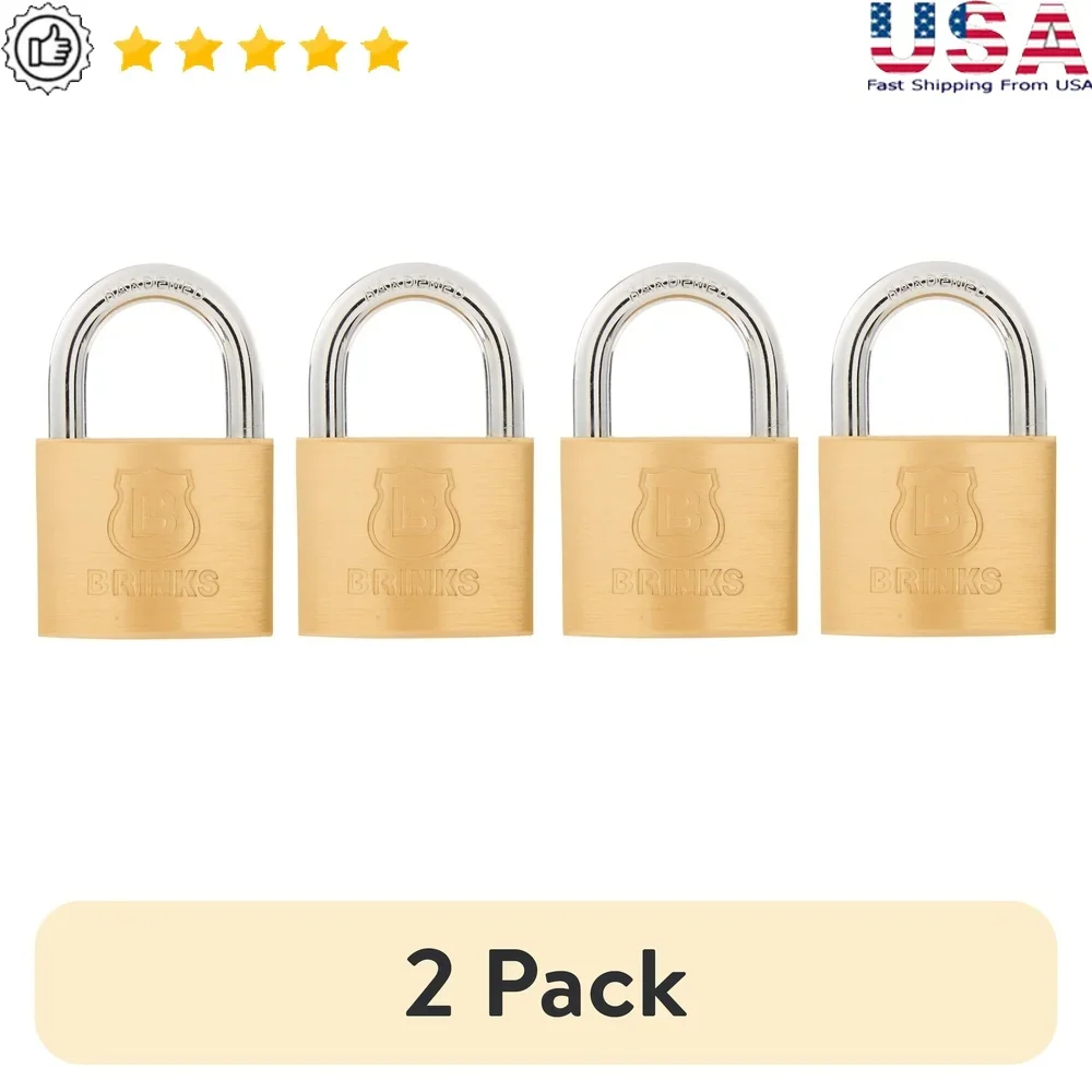 

2 шт., твердый латунный замок с ключом 40 мм и скобой 7/8 дюйма, сверхмощный, устойчивый к атмосферным воздействиям, защитный замок