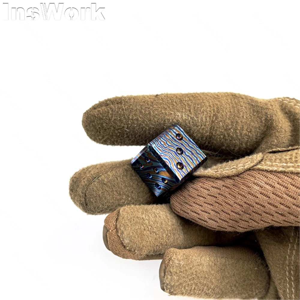 Dados EDC de Damasco de titânio cor brinquedos de mesa brinquedo para alívio do estresse