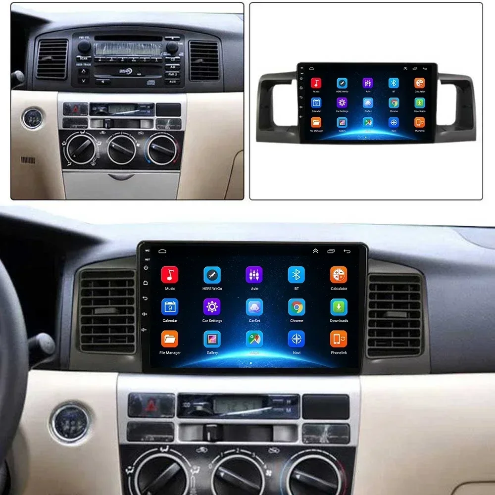 Android 13 Car Radio Multimedia Player Navigation GPS for Toyota Corolla E130 E120 2000-2006 Carplay 2din Stereo Dvd 2 Din