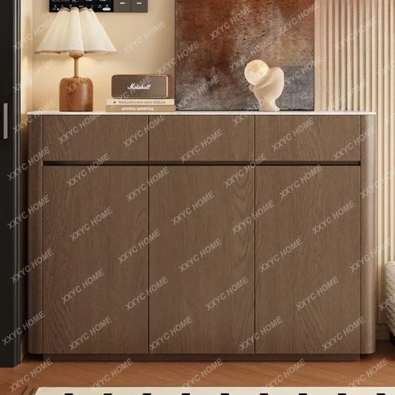 XX Luxury Rock Slab Honeycomb Aluminum Living Room Shoe Cabinet Home Door Storage Cabinets Organizer Shoes Rack Shelf Furniture