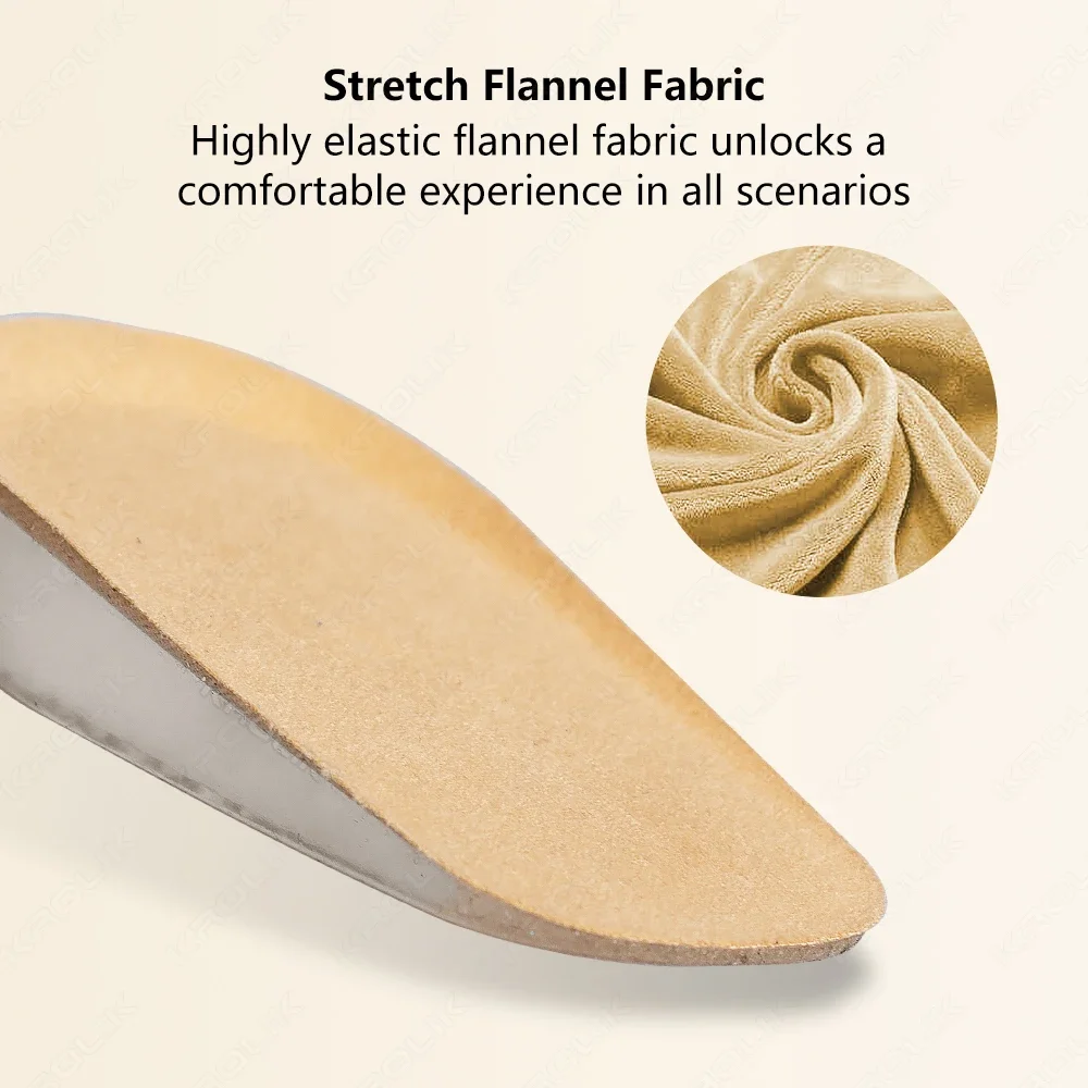 نعل داخلي لزيادة الارتفاع من جل السيليكون، حشوات رفع الكعب، واقي للعناية بالقدم، وسادة مرنة لدعم قوس القدم للجنسين #2