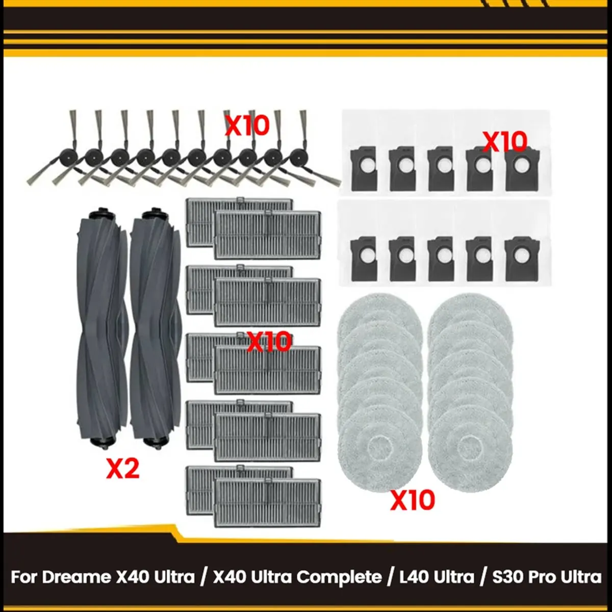 b25bbg-42-pieces-brosse-laterale-filtre-serpilliere-sac-a-poussiere-pour-aspirateur-robot-dreame-x40-ultra-x40-pro-s30-pro-l40-ultra