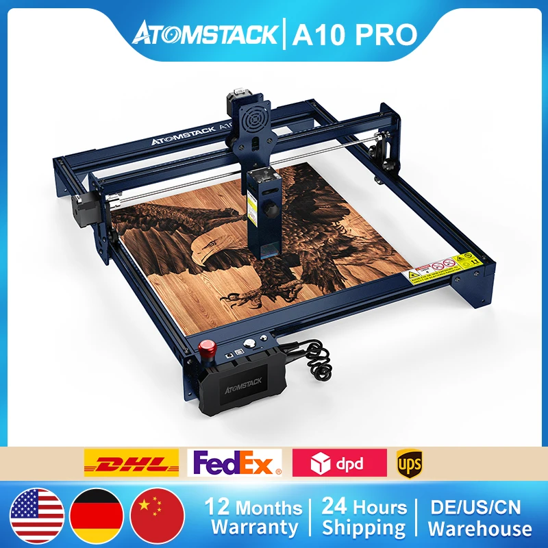 ATOMSTACK A10 Pro CNC Laser Engraving Machine 10W Optiacl Power Cutter Offline Engraving Metal Wood Acrylic 410*400mm