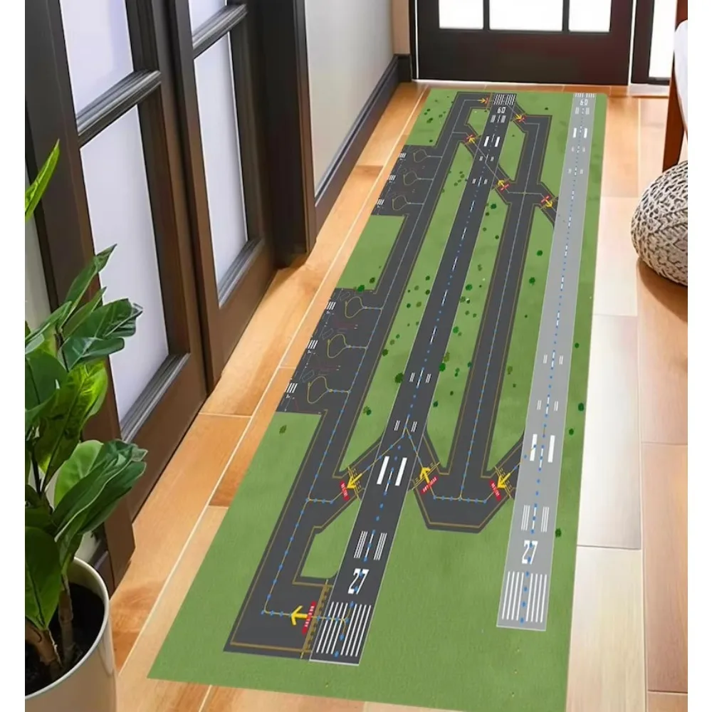 1pcRunway Rug Aviation Airport Track Design Living 2026Mats Home Decoration Carpet