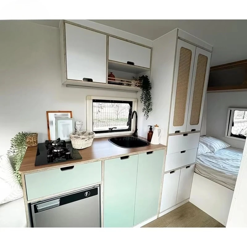 Static Mini RV Travel Trailer Camping Portable Movable