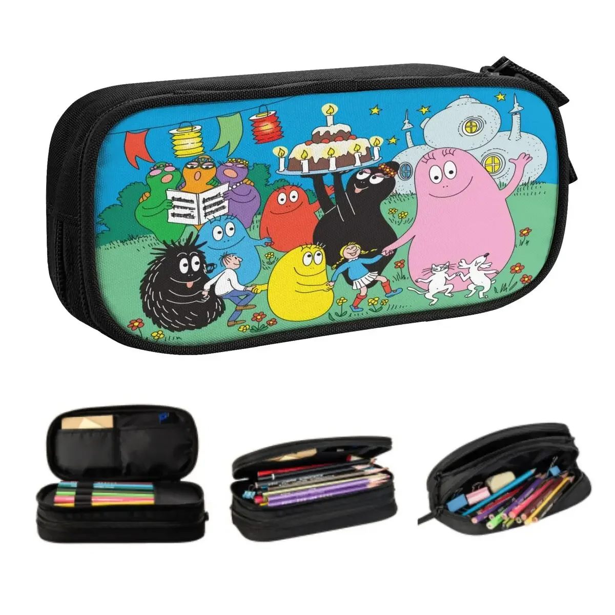 

Customized Kawaii Les Barbapapa Cartoon Pencil Case for Boy Girl Big Capacity Cute Pencil Bag School Accessories