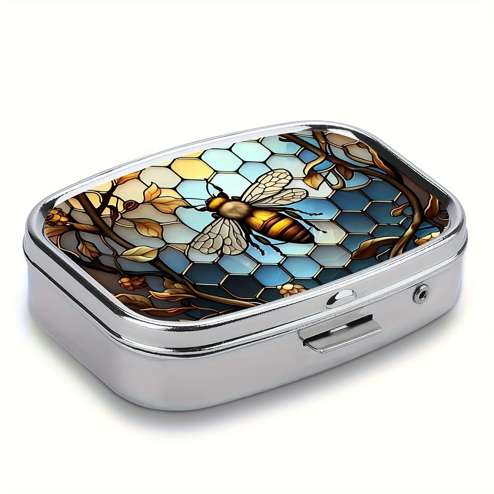 Travel Cases Lovely Colored Medicine Metal Jwelery Organizers Household Holder Iron Cabinet Small pill container image 6