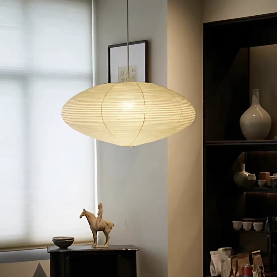 Xuan Paper Lamp Wabi Sabi Style UFO Pendant Light for Restaurant Bedroom Living Room Decor Minimalist Art High-quality Lighting