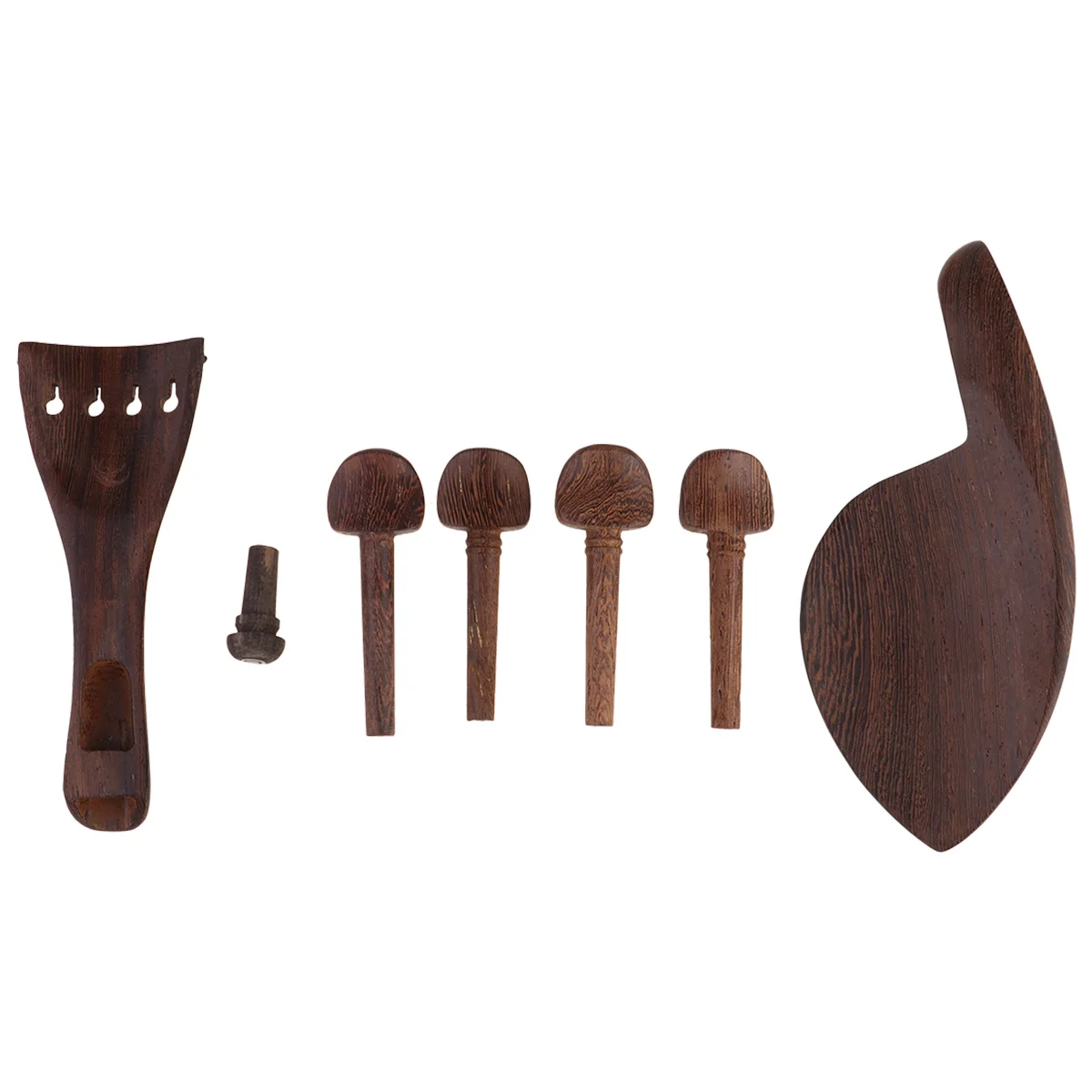 

Violin Accessories Set Endpin Tail Shaft Peg 4\4 Spare Parts Bamboo Tailpiece Chin Rest