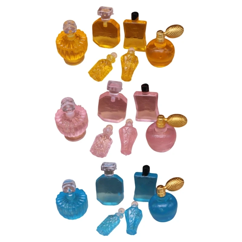 L38E 12 Piece Realistic Bottle Set Dollhouses Furniture Accessories Safe Resin Kids Learning Through Play Gift
