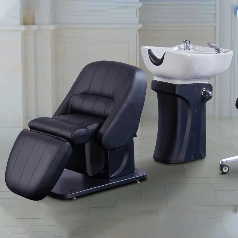 

Японская высококачественная электрическая подъемная кровать для шампуня, парикмахерская, специальная разделенная вращающаяся кровать для промывки шампуня