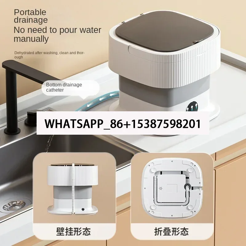 Folding Washing Machine 10L Washing Machine Portable Mini Underwear Socks Washing Machine Cleaning Appliance