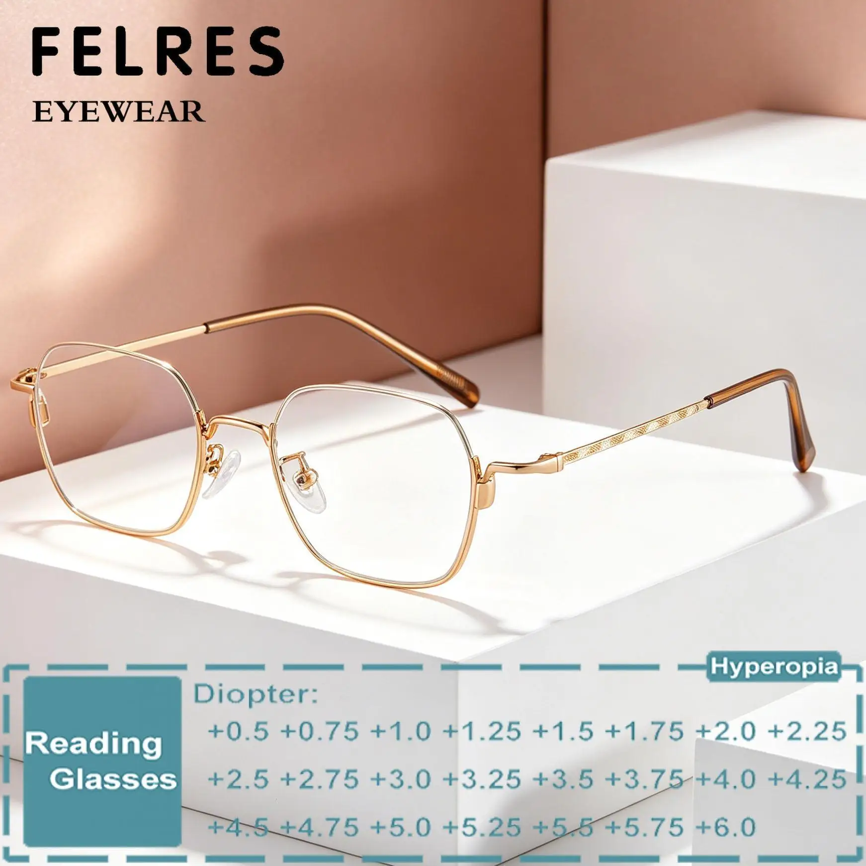 Half Half Frames Titanium Alloy Anti Blue Light Reading Glasses Women Designer Prescription Optical Presbyopic Eyewear Readers - Aliexpress Deal