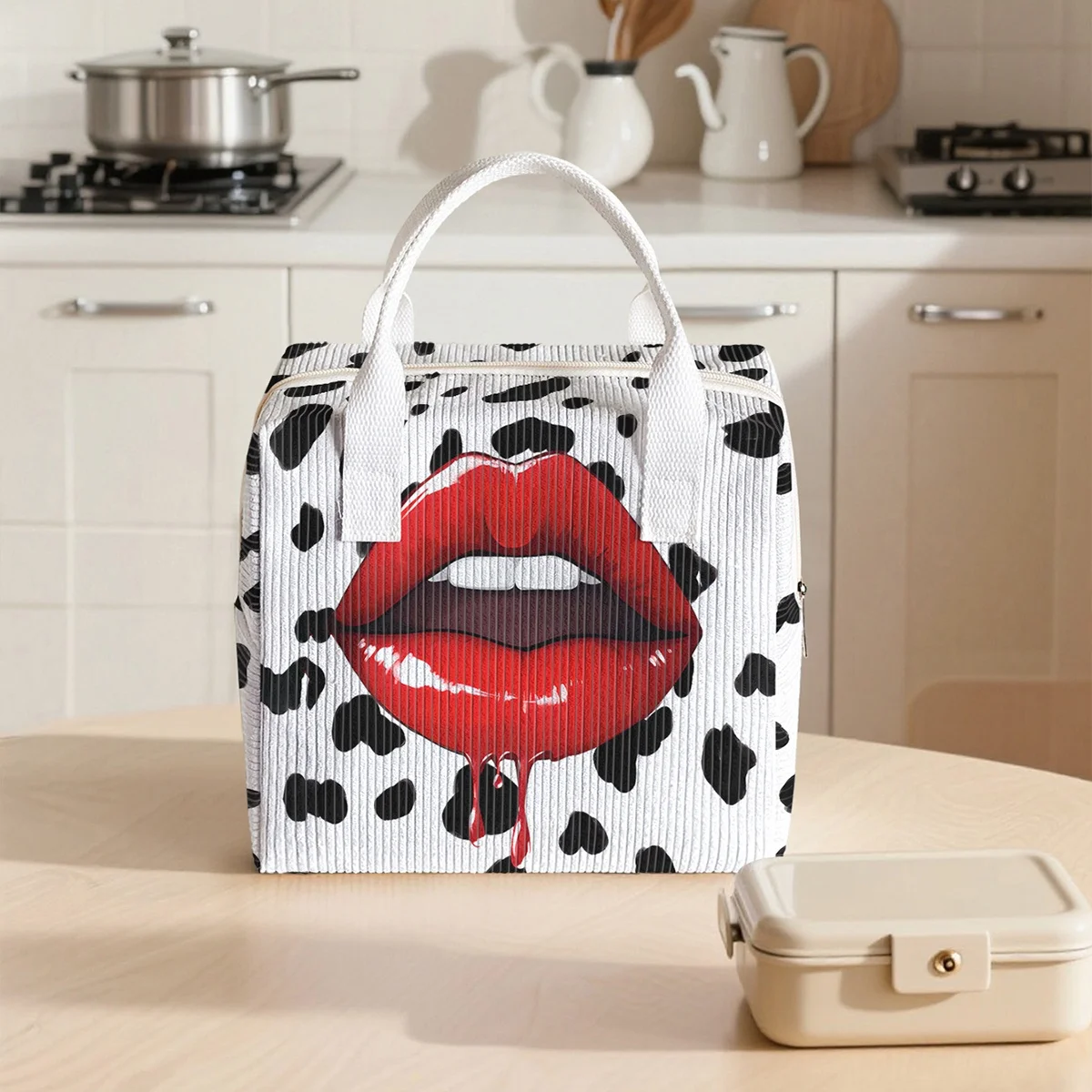 

Вельветовая термосумка большой вместимости с внутренним слоем из алюминиевой фольги, многоразовая портативная сумка-холодильник для ланча и бенто для студентов