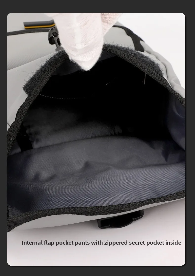New Fashionable Men's Chest Bag, Outdoor Casual Crossbody Bag, Multi-layer Water Repellent, Large-capacity Single-shoulder Bag