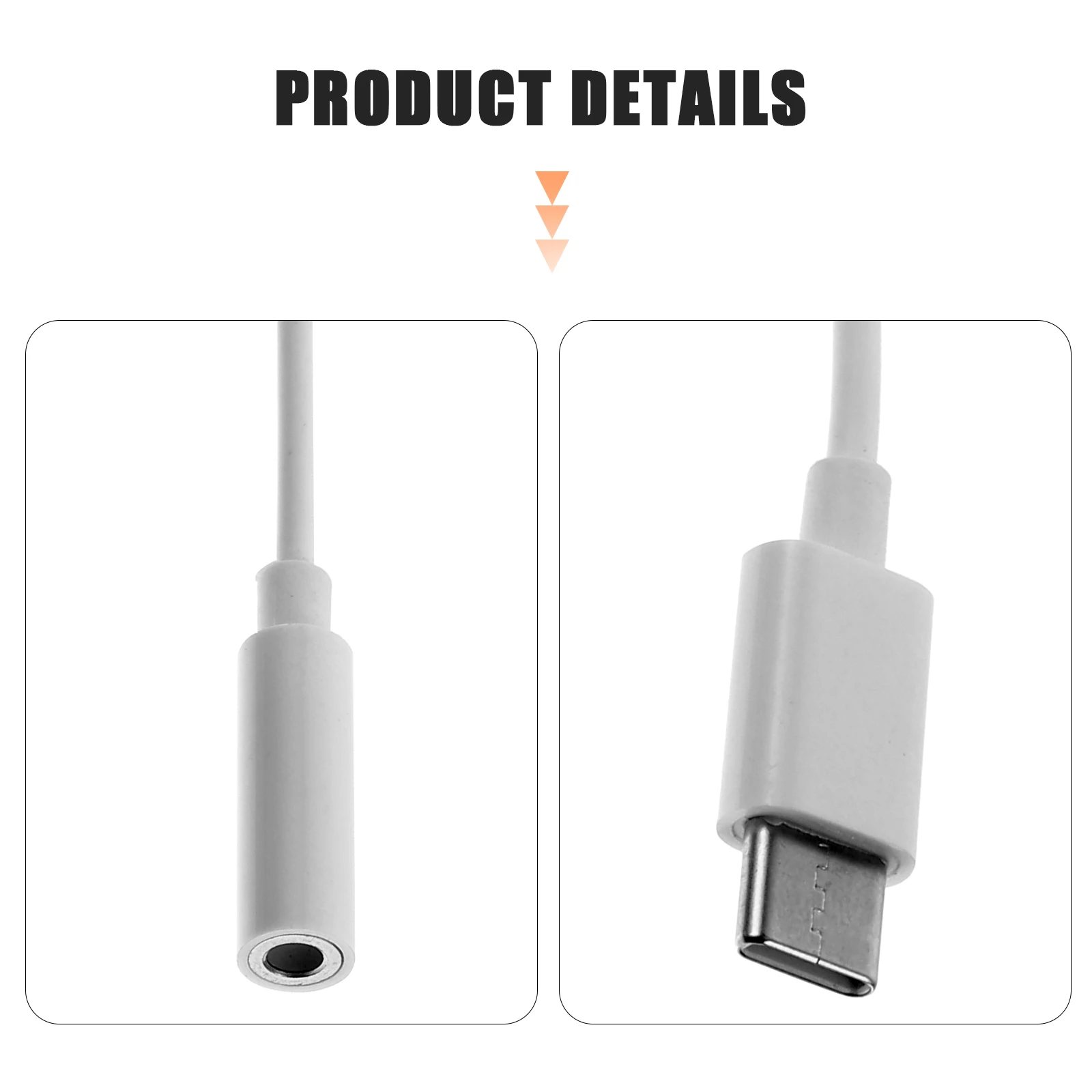 

4pcs Type-C to 3.5mm Audio Adapter Cable Durable Charging Converter Earphone Accessories Smartphone Compatible