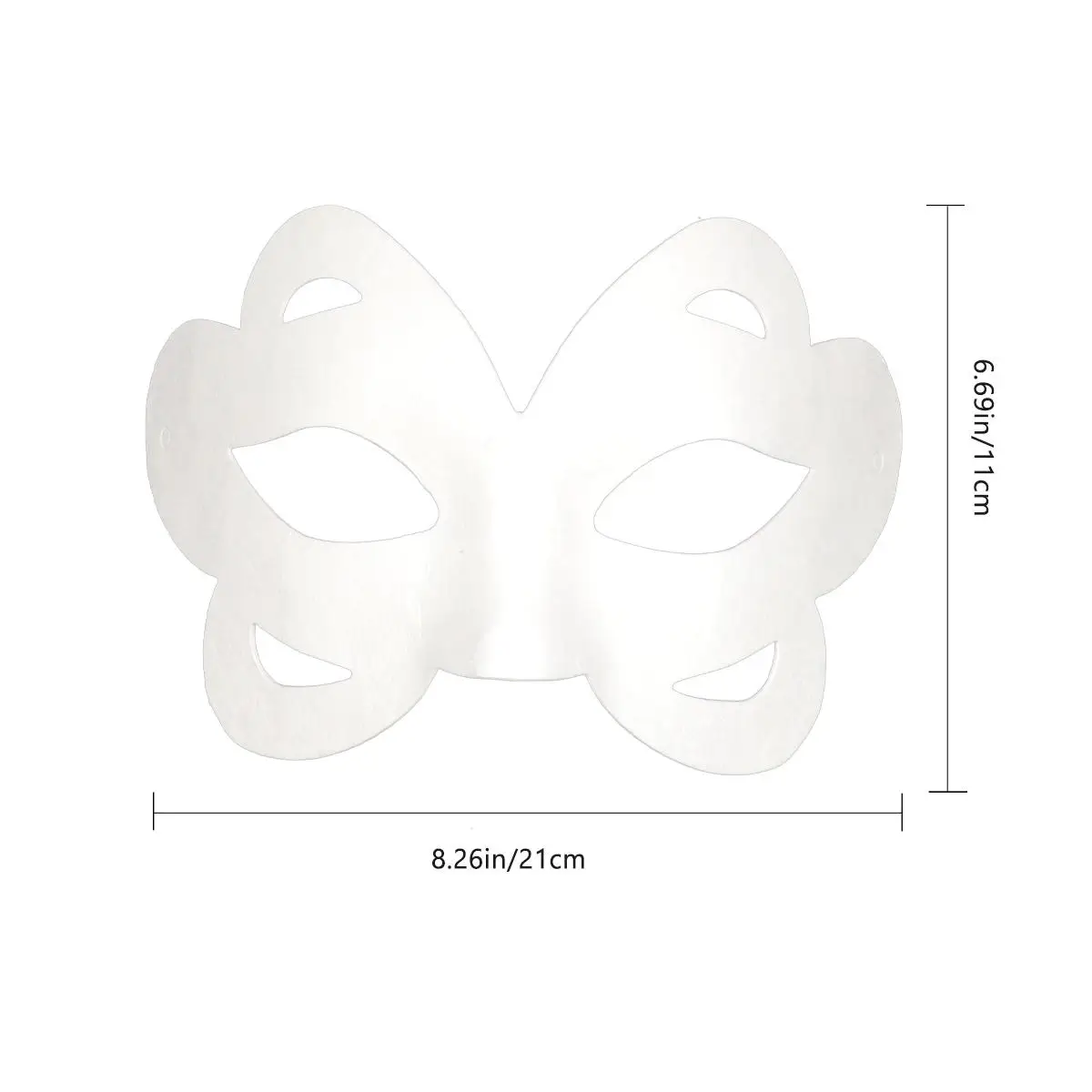 

7 Pcs DIY White Pulp Masks Kids Plain Halloween Paintable Face Cover Paper Craft Mask Environmental Friendly No Odor Easy