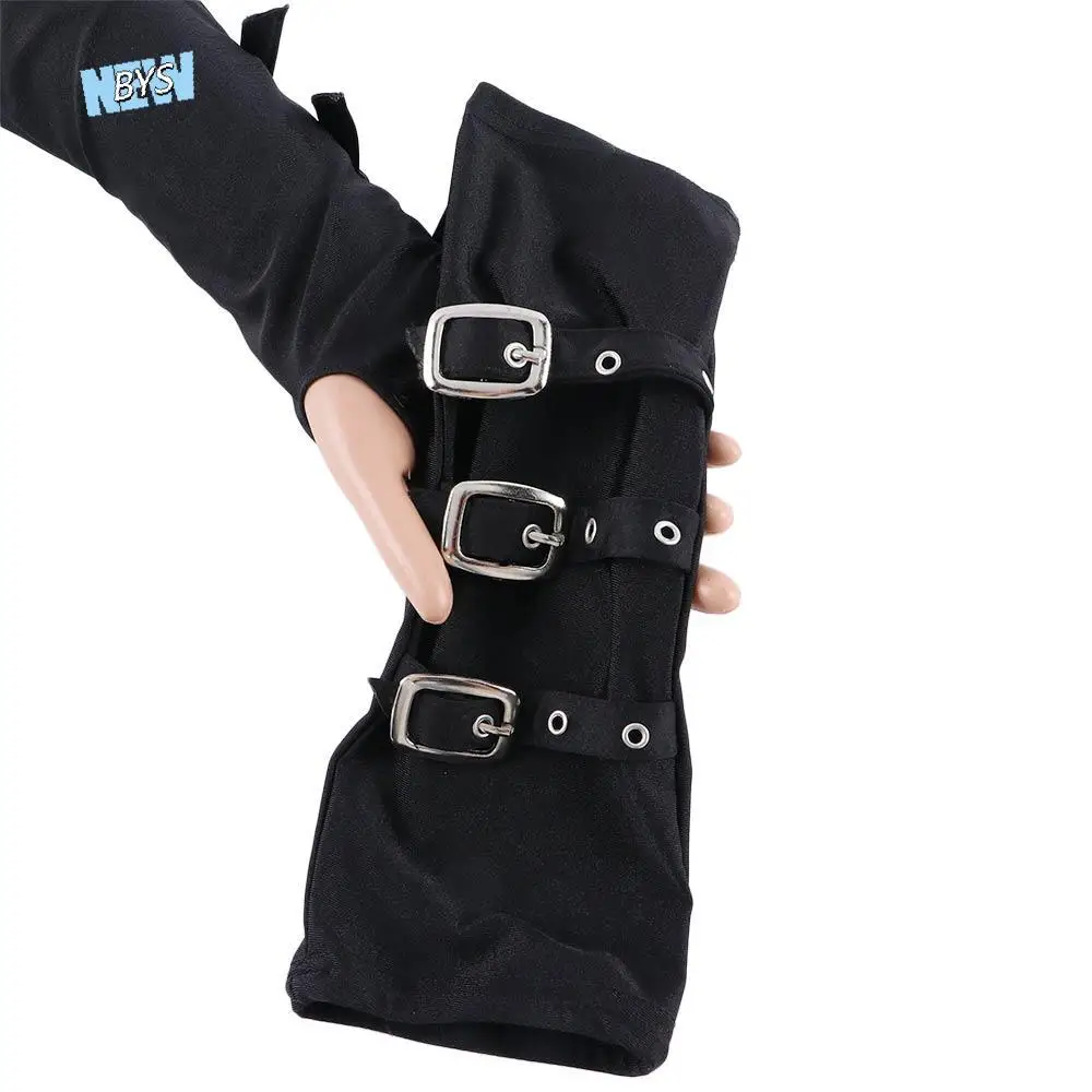 Elastic Sexy Fashion Accessories Cosplay Streetwear Milk Silk Outdoors Punk Wristband Half-finger Gloves Belt Rivet Arm Cover