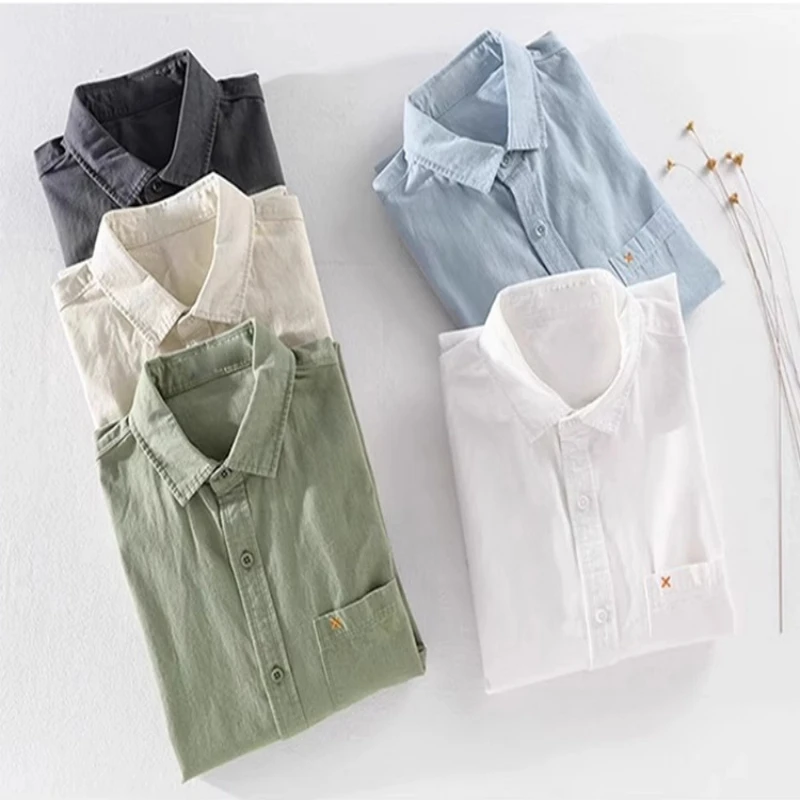 

Поп-мужская Новое поступление, повседневная рубашка свободного покроя, американская винтажная качественная подслойная рубашка-куртка премиум-класса