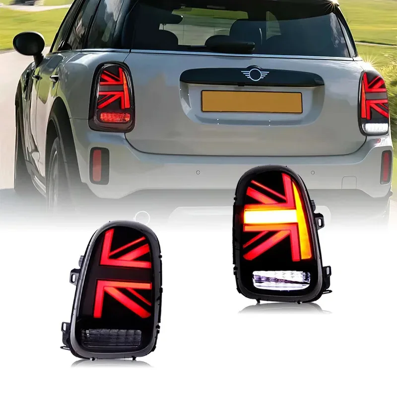 الحركة Led أضواء خلفية لميني كوبر كونتري مان F60 2017-2022 الفرامل الخلفية عكس متتابعة بدوره إشارات المصابيح الخلفية