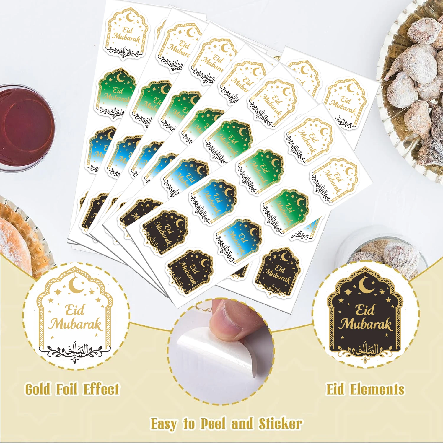 48 sztuk [Złote Naklejki Ramad – Home Decor Ramadan recenzja i cena