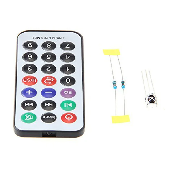 

Infrared Wireless Remote Control Module -Thin 17 Function Keys 38khz Receiver Indoor Device Controller