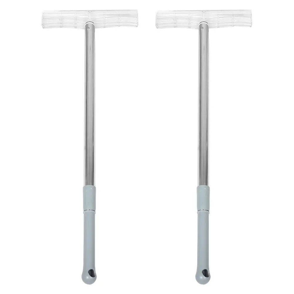 2pcs Telescopic Sign Holder Stainless Steel Extendable Pole Handheld Airport Parade Sports Guide Voting Banner Display