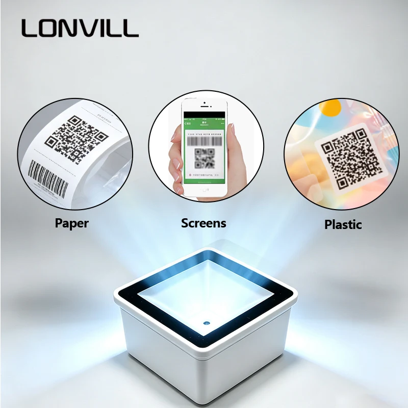 LONVILL Barcode Scanner Module Global Shutter 640*480 Image Sensor Barcode Decoding Module for Screen and Paper Code Reading