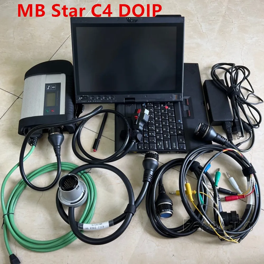 

Новейшее программное обеспечение Mb Star C4 Sd Connect PLUS DOIP с SSD 480 ГБ, новейший ноутбук X220T I5 8G, сенсорный экран, оперативная память, готовая к использованию, диагностика 12 в 24 В