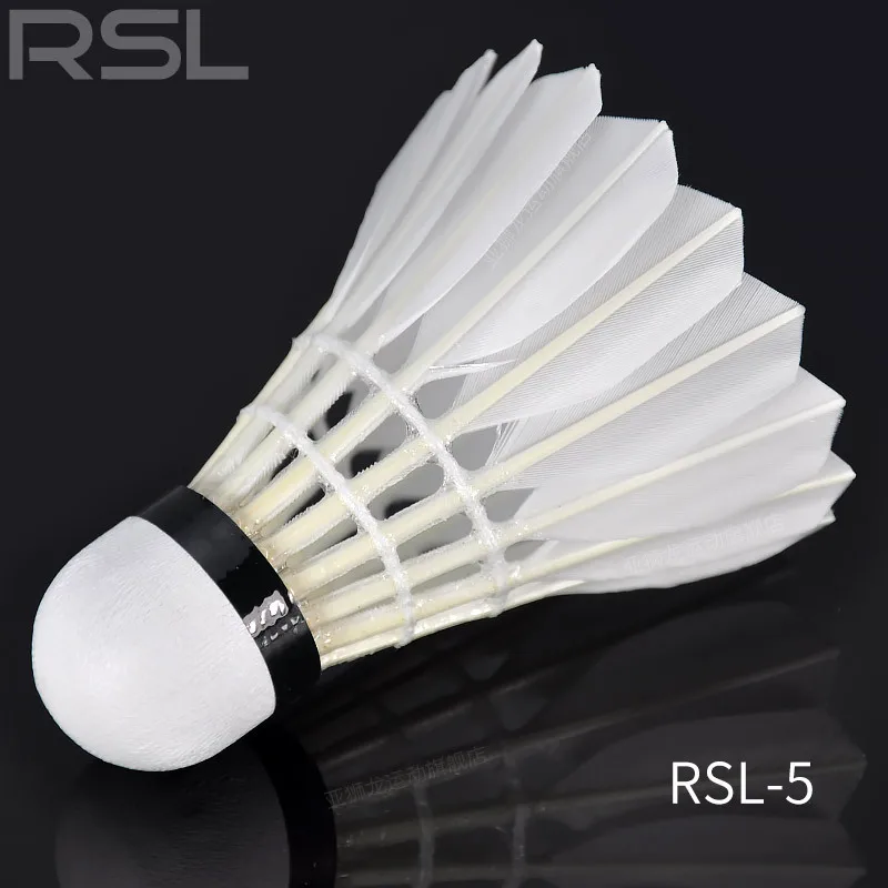 60Pcs=5tubes RSL Asian Lion Dragon No. 5 Badminton Durable Game Training Ball Double Ball Head Duck Feather Badminton