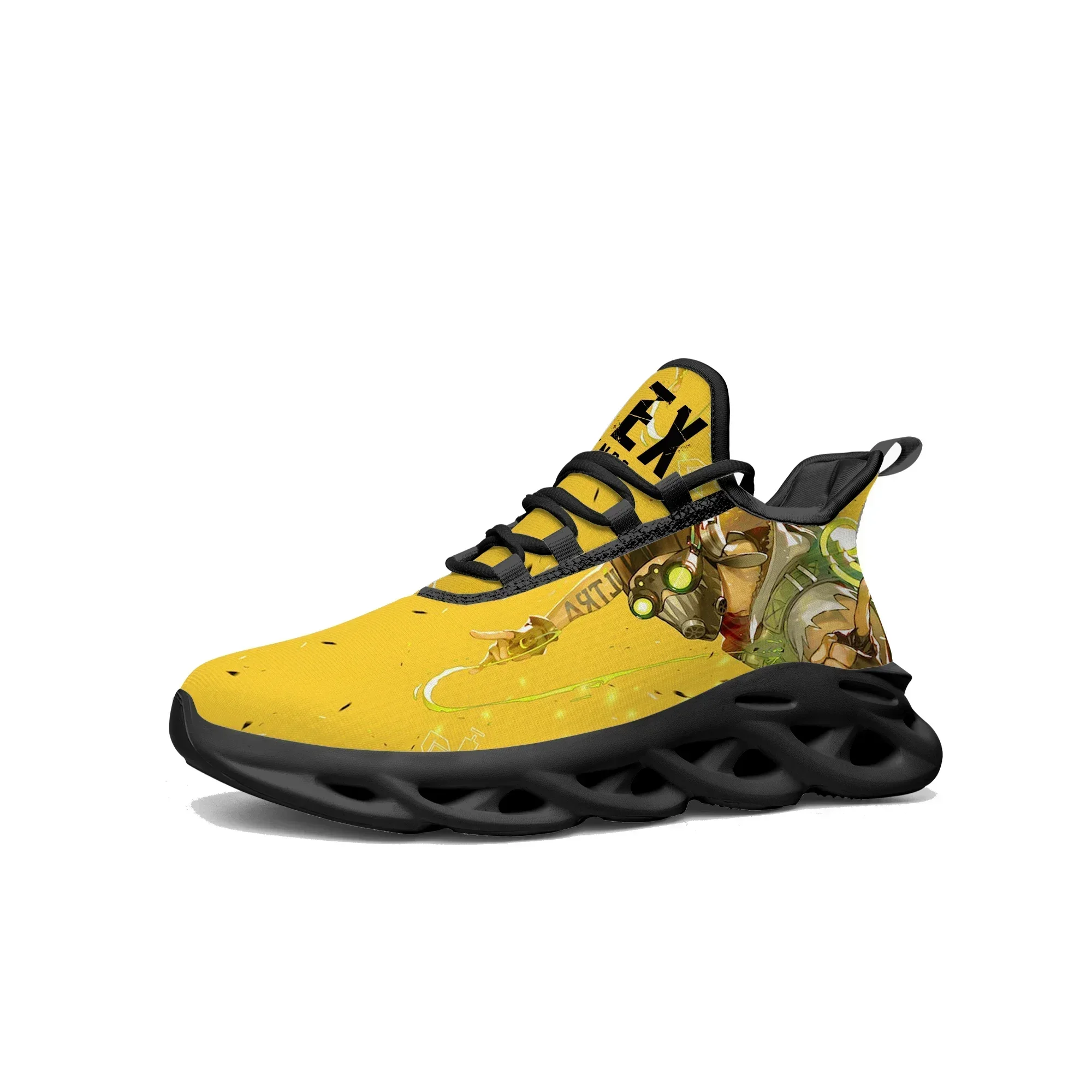 Cartoon Game Apex Legends Octane Flats Sneakers Mens Womens Teenager Sports Running Shoes High Quality Tailor Made Lace Up Shoes