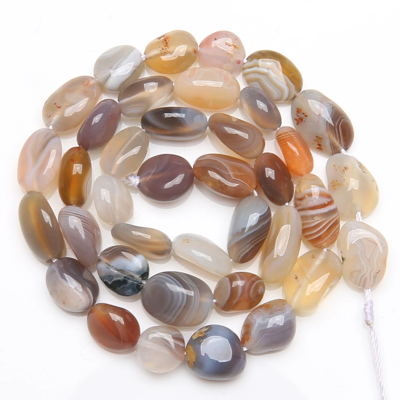 Natural Stone Irregular Opal Apatite Quartz Labradorite Round Loose Beads 15\