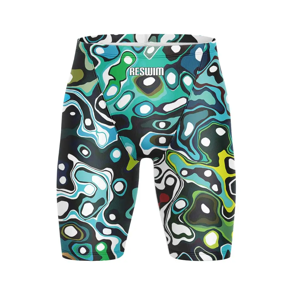 

New Men's Swim Jammer Athletic Training Swimsuit Shorts Swimming Trunks Beach Tights Shorts Summer Swimwear Surfing Diving Pants