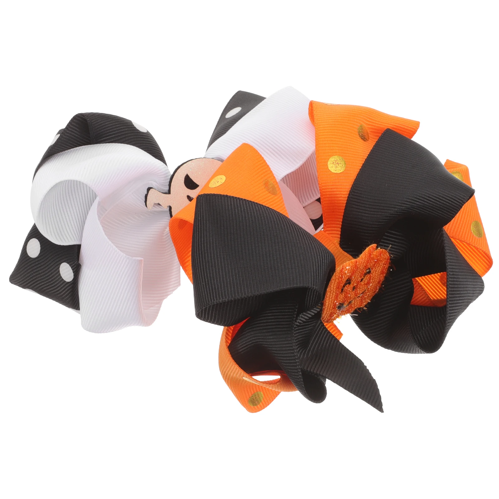 

2 Pcs Bow Hairpin Halloween Clips Accessories Barrettes Ribbon for Tie Bows