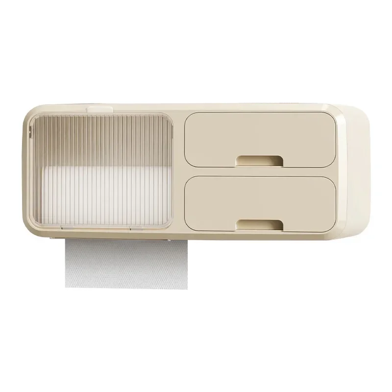 

Wall-mounted toilet tissue box waterproof toilet paper roll toilet storage box bathroom rack