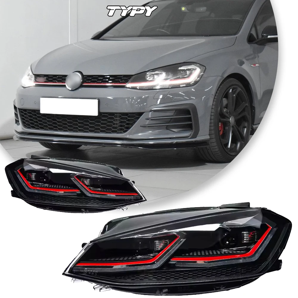 TYPY Auto-Styling für VW Golf 7 LED-Scheinwerfer 2013-2017 Golf-Design Scheinwerfer DRL Frontleuchte Dynamisches Signal Auto-Zubehör 12V