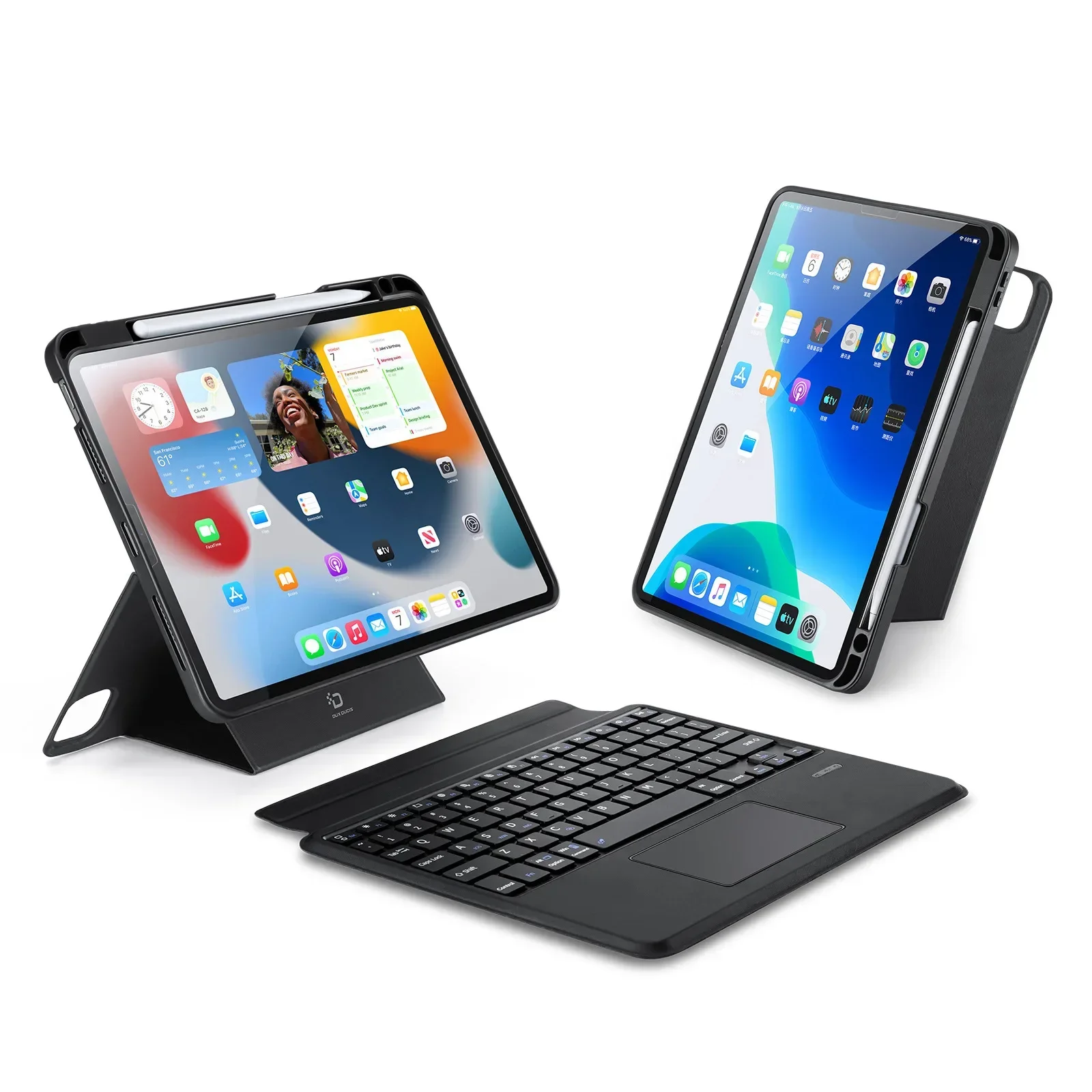 Magic Magnetic Trackpad Keyboard Folio Case dla iPad Pro11 2024 iPad 10th Air6 4 5 10.9 iPad 10.2 Pro10.5Air3 Bluetooth Keyboard