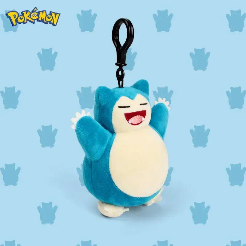 

12cm Pokémon Snorlax Plush Toy Backpack Pendant Cute Cartoon Fun Bag Keychain Accessory Doll Parent-Child Gift for Friends