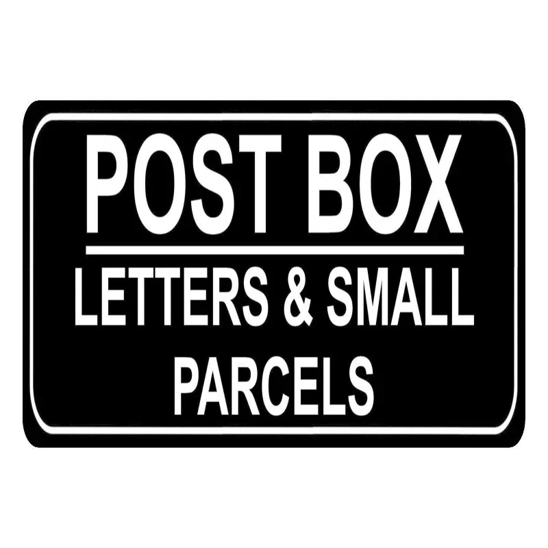 Customized Personalised POST BOX LETTERS & SMALL PARCELS Aluminium Sign Plaque Fitness Door Wall Multiple Color Panel Signs