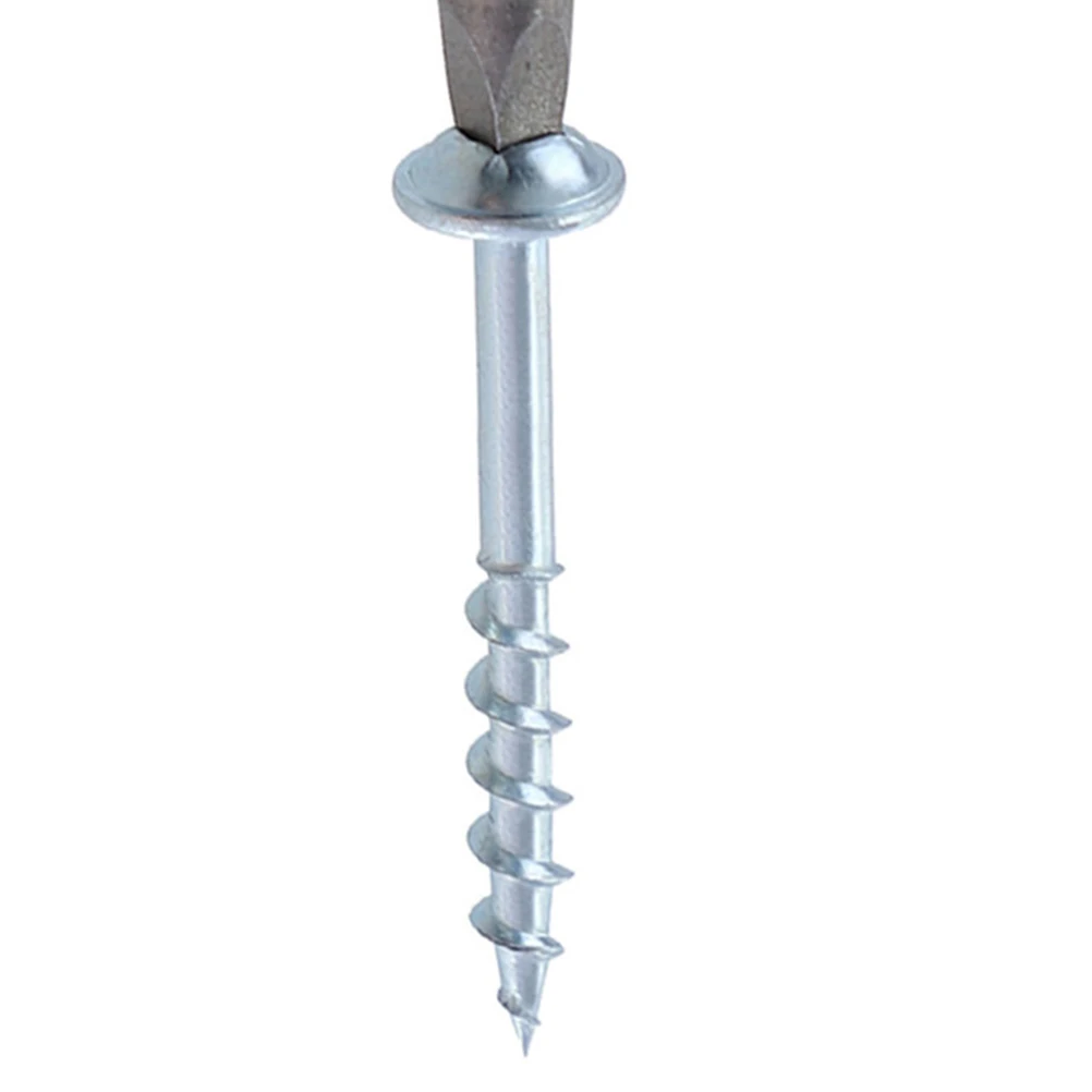 

100 Pcs Self-tapping Screws Coarse Tooth Oblique Hole Inclined Half Woodworking Masonry