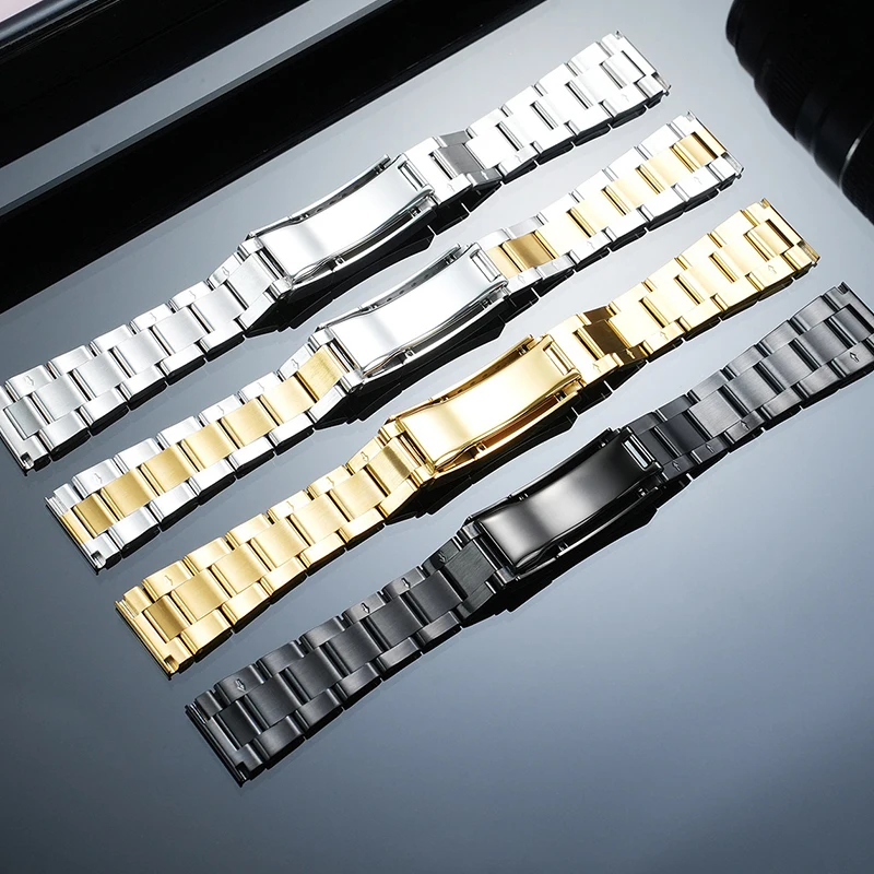 Arc shaped steel watchband For Casio Swordfish MDV-106/EFR-303 Earthheart Arc Metal Stainless Steel Watch Band 22MM