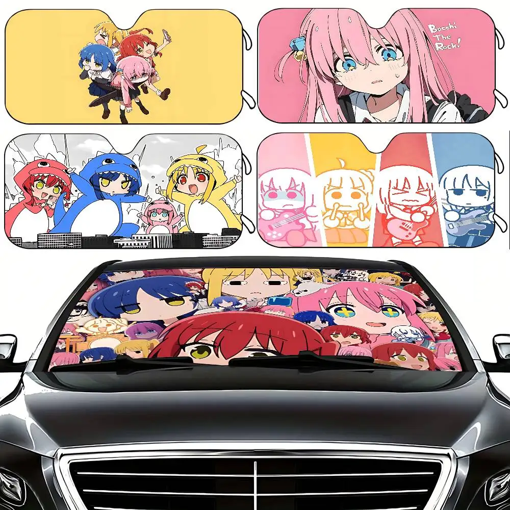 Anime B-bocchi The R-rock Stylish And Trendy Windshield Sunshade, Car Windshield Cover, Car Sunshade Curtain, Car Sun Protection