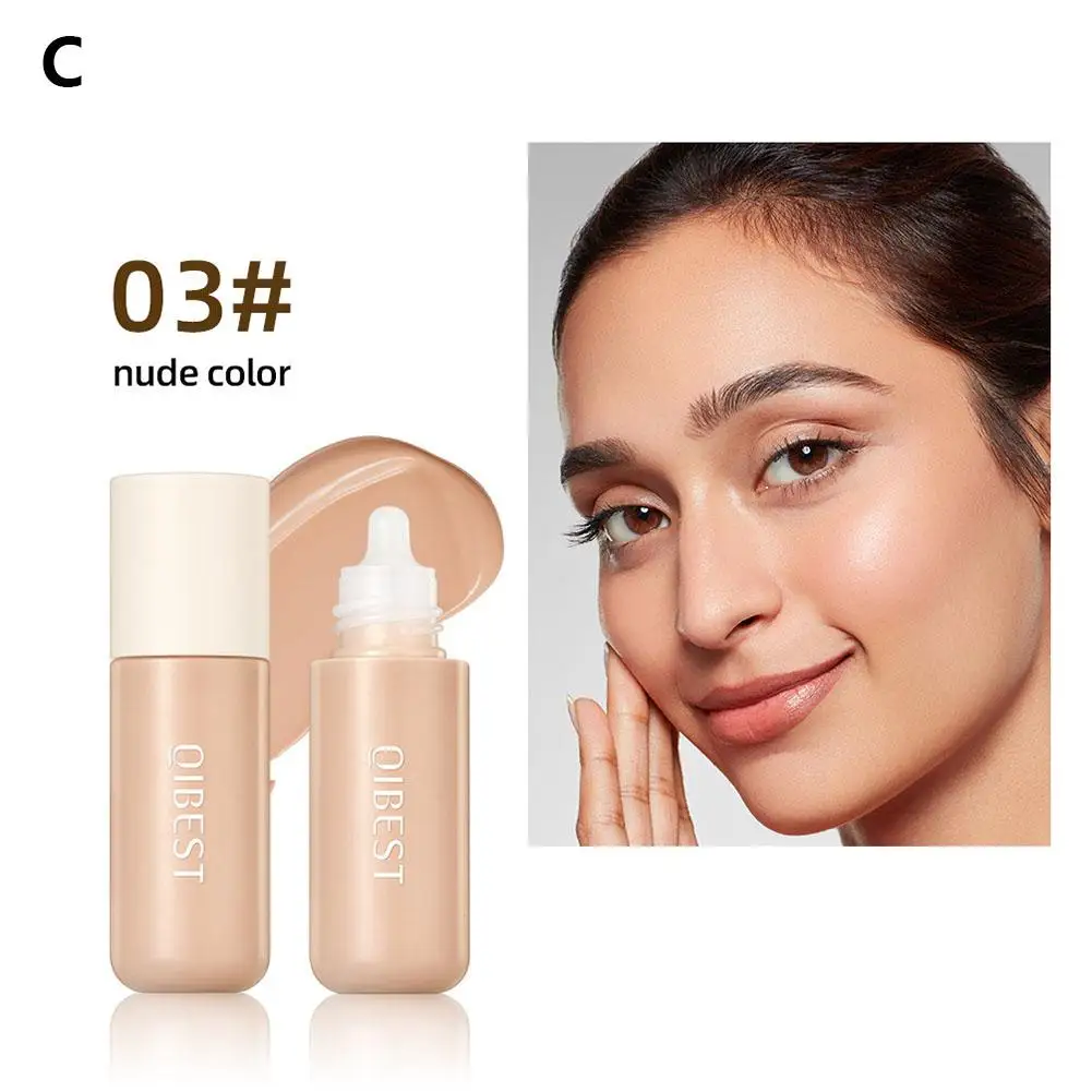 Qibest-Fond de teint liquide longue durée, crème correctrice imperméable pour le visage, contour du visage, base à couverture élevée, maquillage hydratant, N0w4