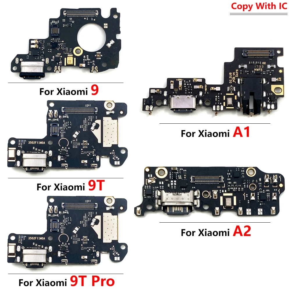 Puerto de carga USB para Xiaomi Mi A3, 8, 9, 9T Pro, A1, 5X, A2, 6X Lite, carga rápida