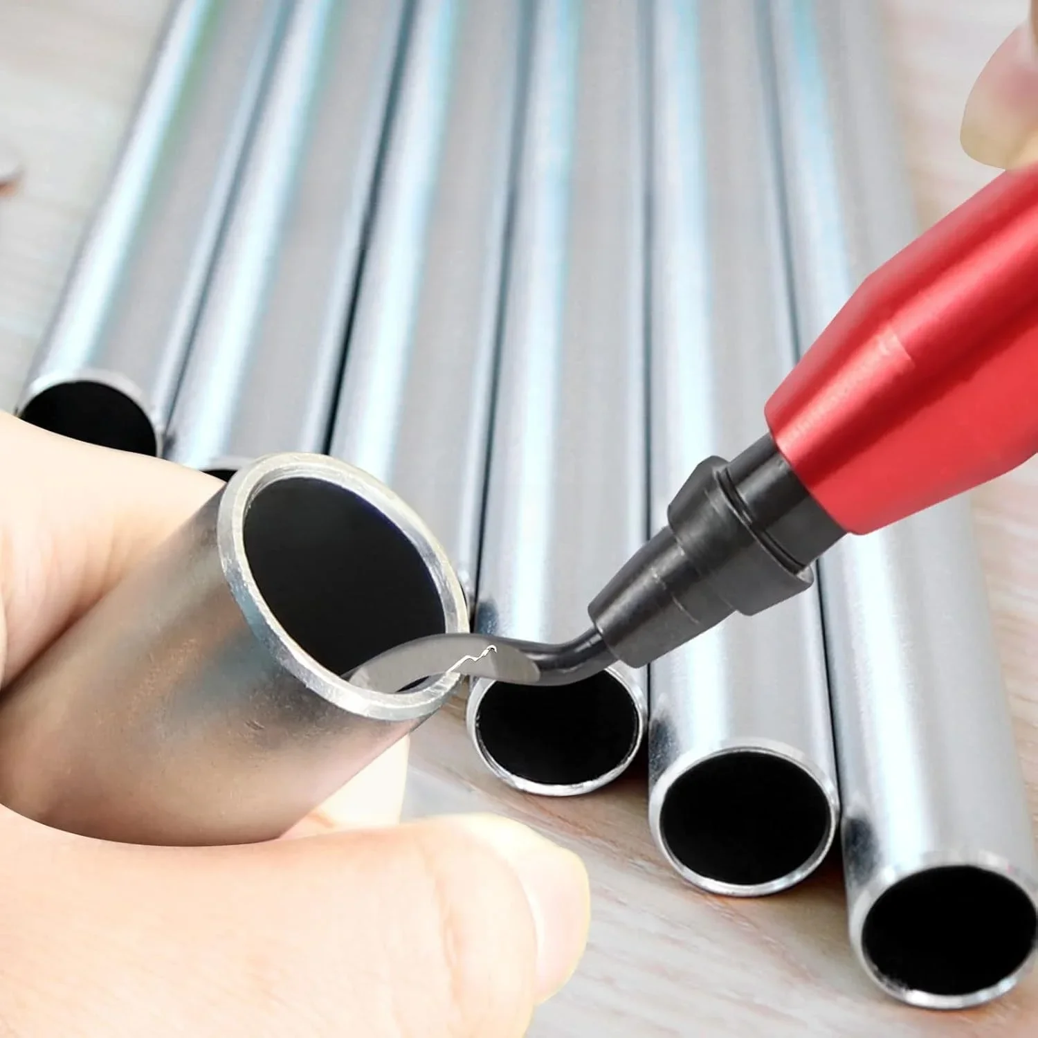 Grattoir d'ébavurage à lame HSS à main, lames d'ébavurage rotatives, outil manuel pour résine bois plastique aluminium cuivre et acier