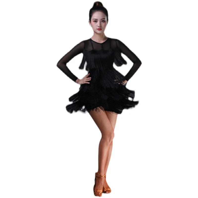 Woman Latin Dance Dresses Standard Ballroom Dancing Training Costumes Fashion Dress Salsa Dance Dresses Clothes Women 2023