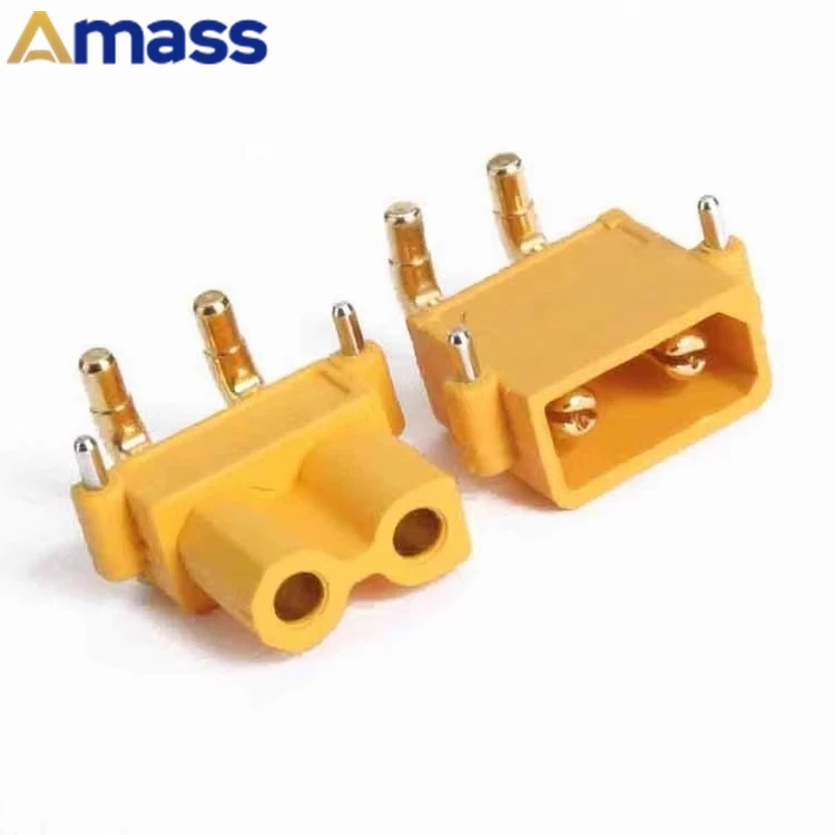 

50Pair Amass XT30PW XT60PW Male+Female Plug Connector PCB Board Banana Golden Head For RC Lipo Battery Flight Controller