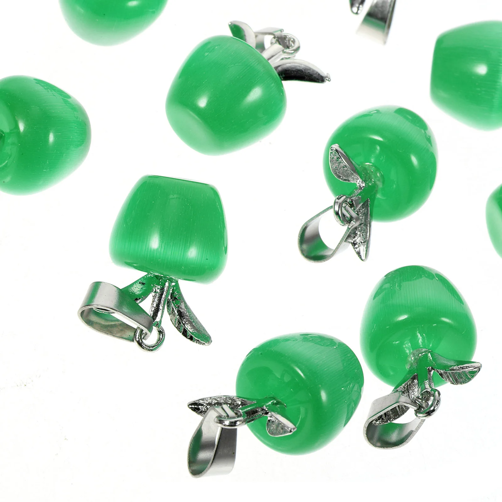 

10 шт., подвески с камнем «кошачий глаз», креативные ювелирные изделия, подвески, браслеты «сделай сам», ожерелье, серьги, брелок, принадлежности для изготовления, подвески